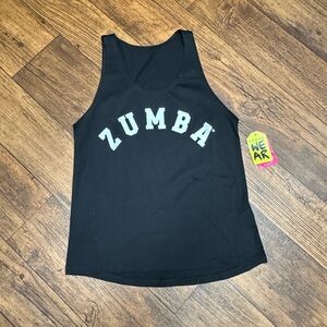 Zumba Fitness Men's Black Tank with White Logo